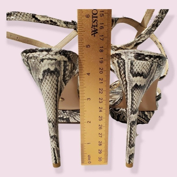 PELLE Moda Sandals Olya Sandal In Black White Snake Print Size 8 - Picture 7 of 11